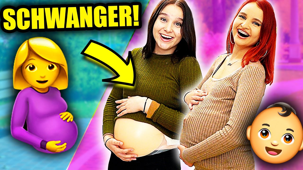 1 Tag lang SCHWANGER  mit Schwester !😳🤰- Celina