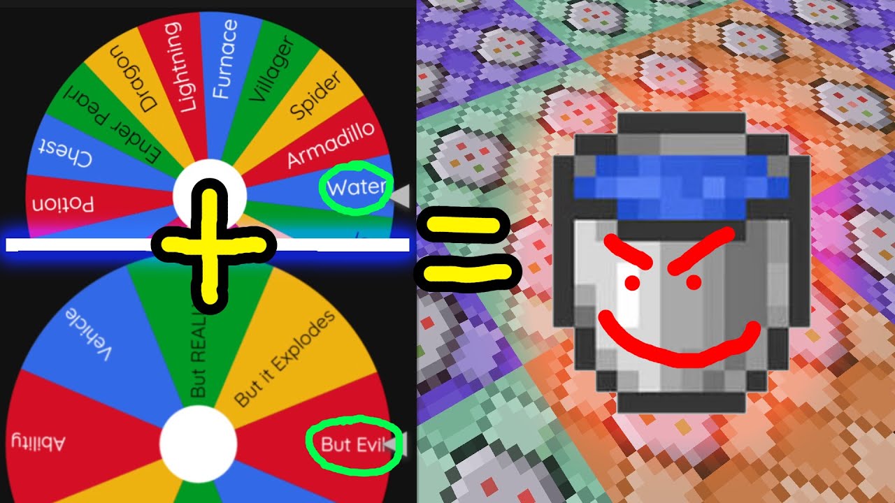 These WHEELS decide what I build in  Minecraft Bedrock Commands!