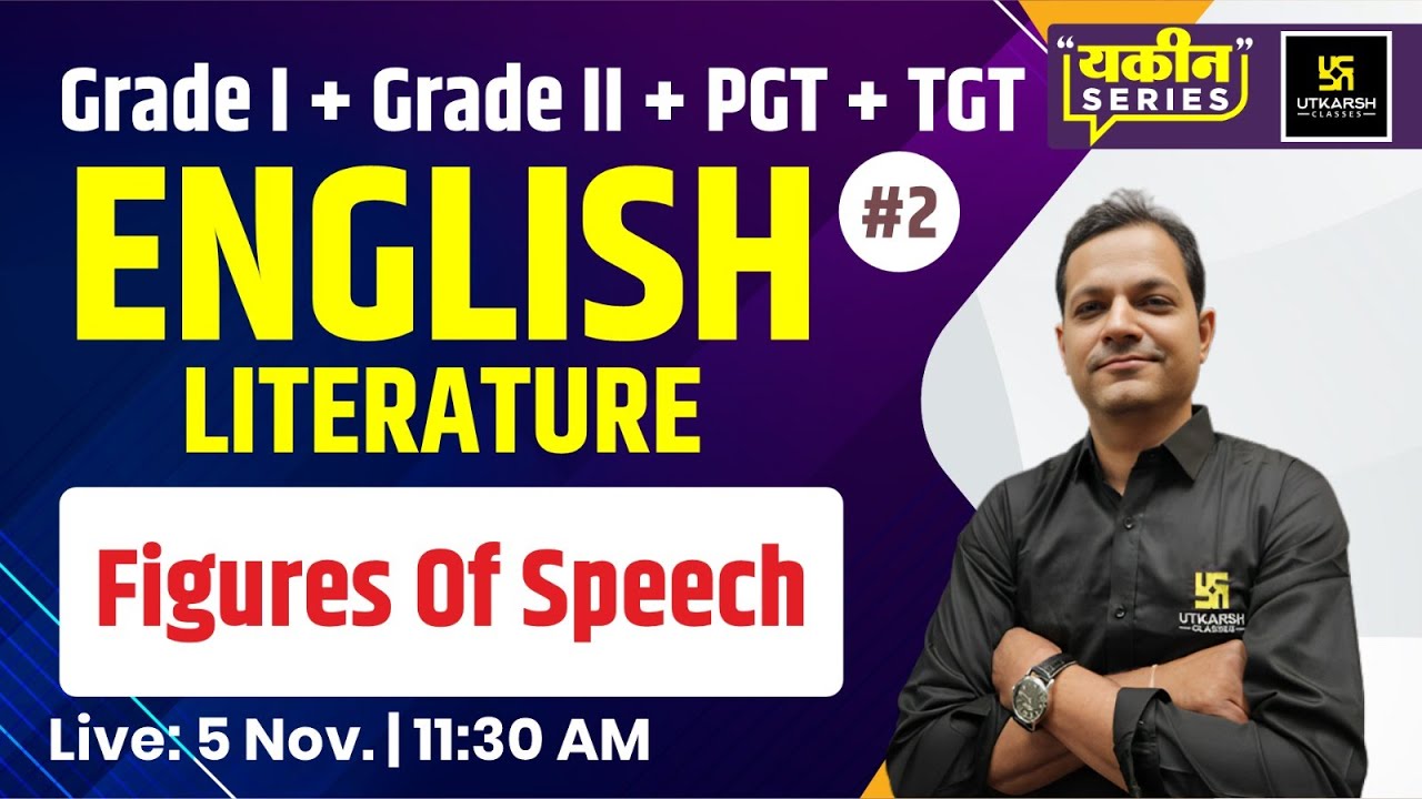 Figures of Speech | English Literature #2 | Naresh Sir | Utkarsh Teaching Exams