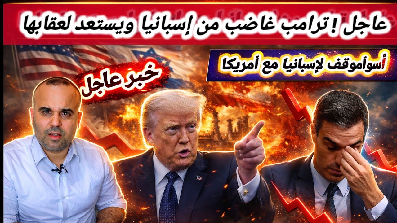 خبر عاجل 🛑  ترامب يعاقب إسبانيا بعد التصريح الأخير لبيدرو سانشيز  😱