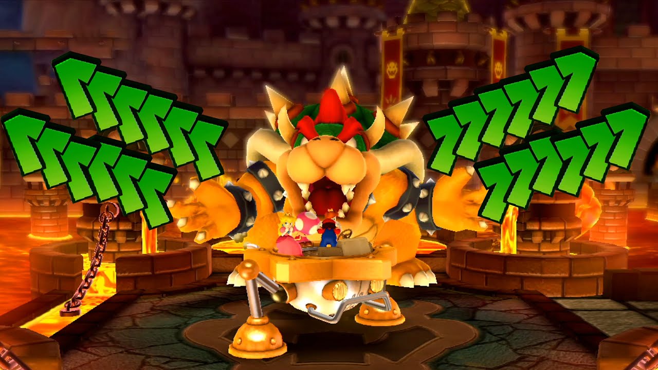 Mario Party 10 Bowser Party Mode - Team Mario, Peach, Daisy, Toadette Vs Bowser (Chaos Castle)