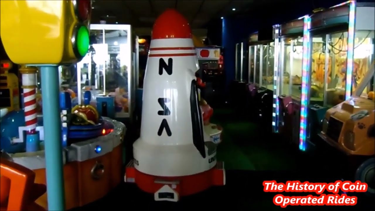 1990s RG Mitchell Coin Operated Spaceship Kiddie Ride - Space Rocket