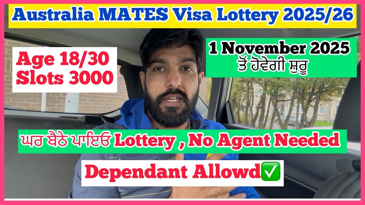 Australia MATES visa 403 Ballot Entry will start on 1st November 2025! Australia MATES Visa update!