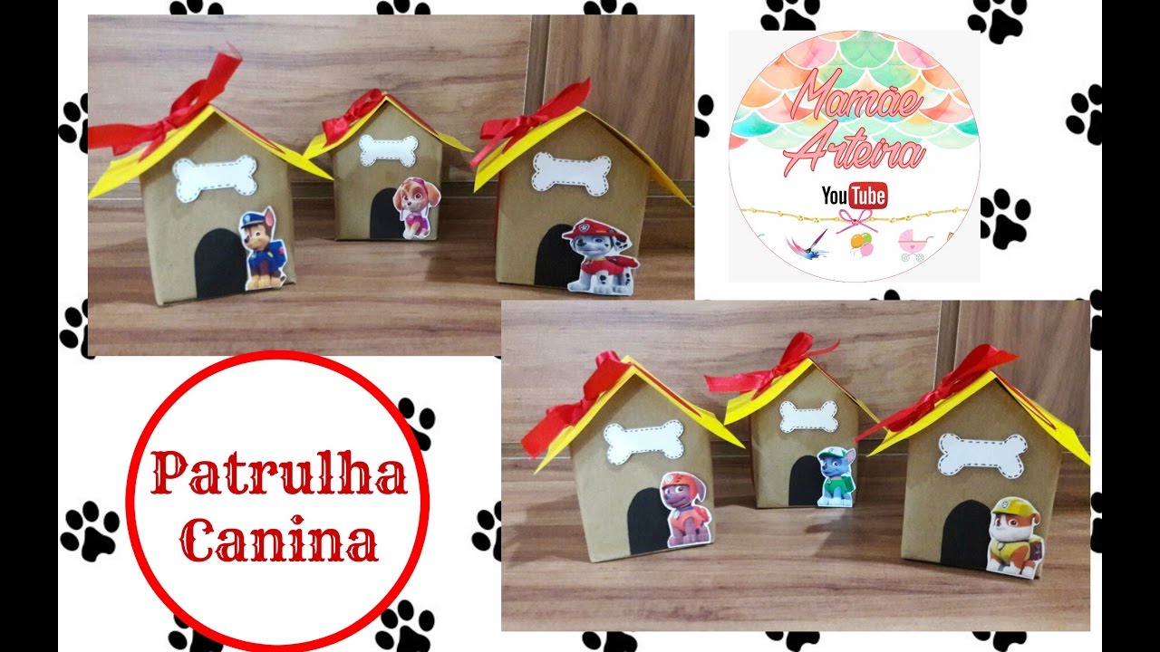 DIY || CAIXA CASINHA || PATRULHA CANINA || FEITA COM CAIXA DE LEITE/SUCO Taisa Alves