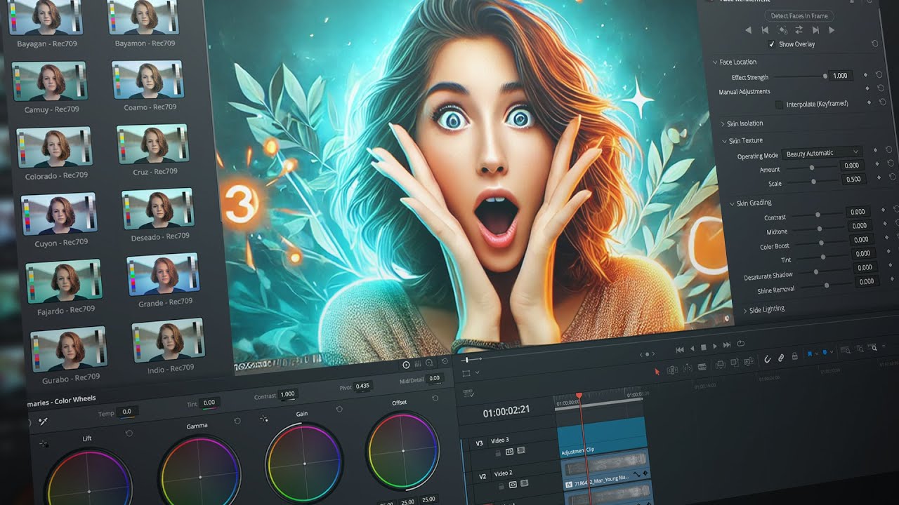 Il Tool Segreto di DaVinci Resolve che Migliora i Volti in pochi Minuti!