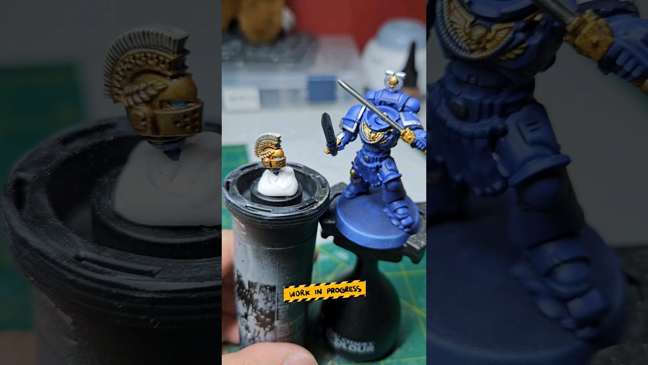 Working on my kitbashed Primaris Chapter Champion! #warhammer #warhammer40k #wip #kitbash #40k