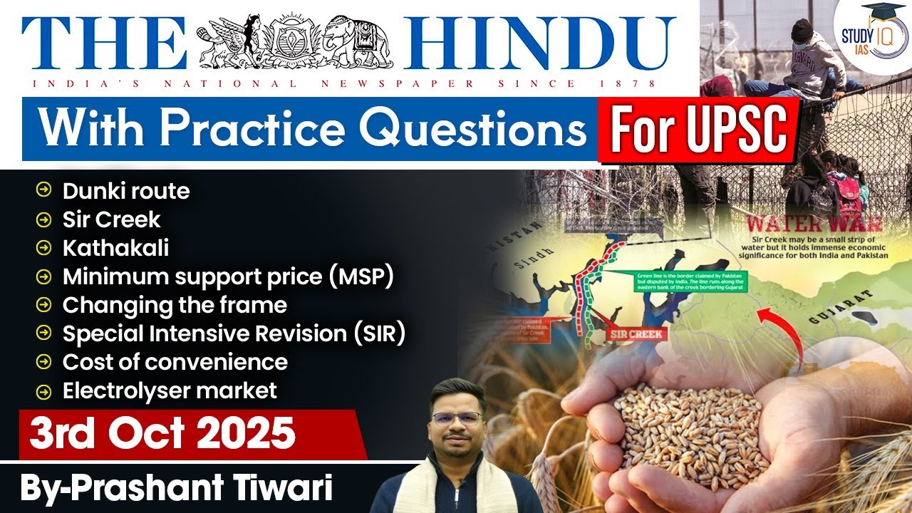 The Hindu Analysis | 3rd October 2025 | The Hindu News Paper Today With Practice Questions