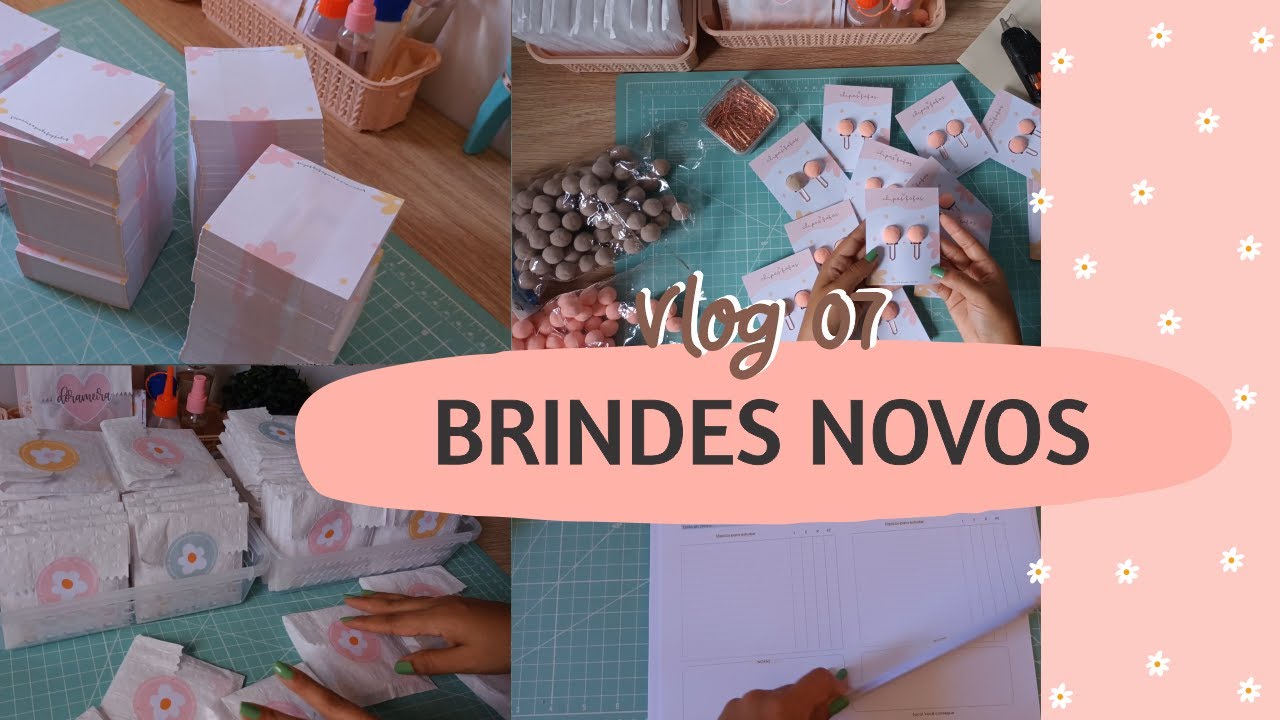 Studio Vlog #7 🌸 Brindes novos para a loja