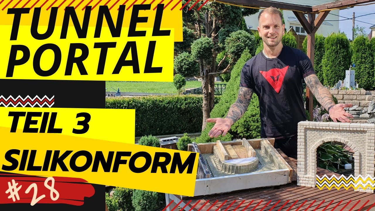 Unsere LGB Gartenbahn, Folge 28, Erstellung vom Spur G Tunnelportal, Teil 3: Negativ Silikon-Form