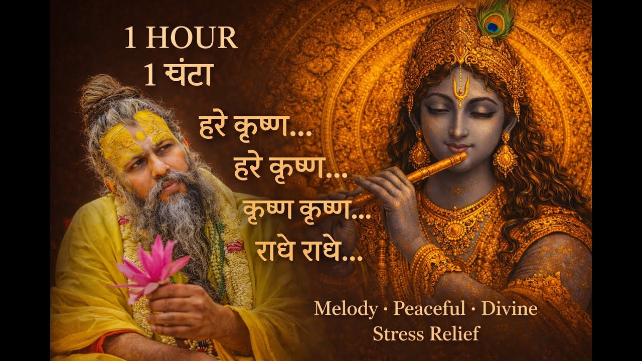 1 Hour Hare Krishna Chanting | Krishna Krishna Radhe Radhe | Peaceful Divine Melody