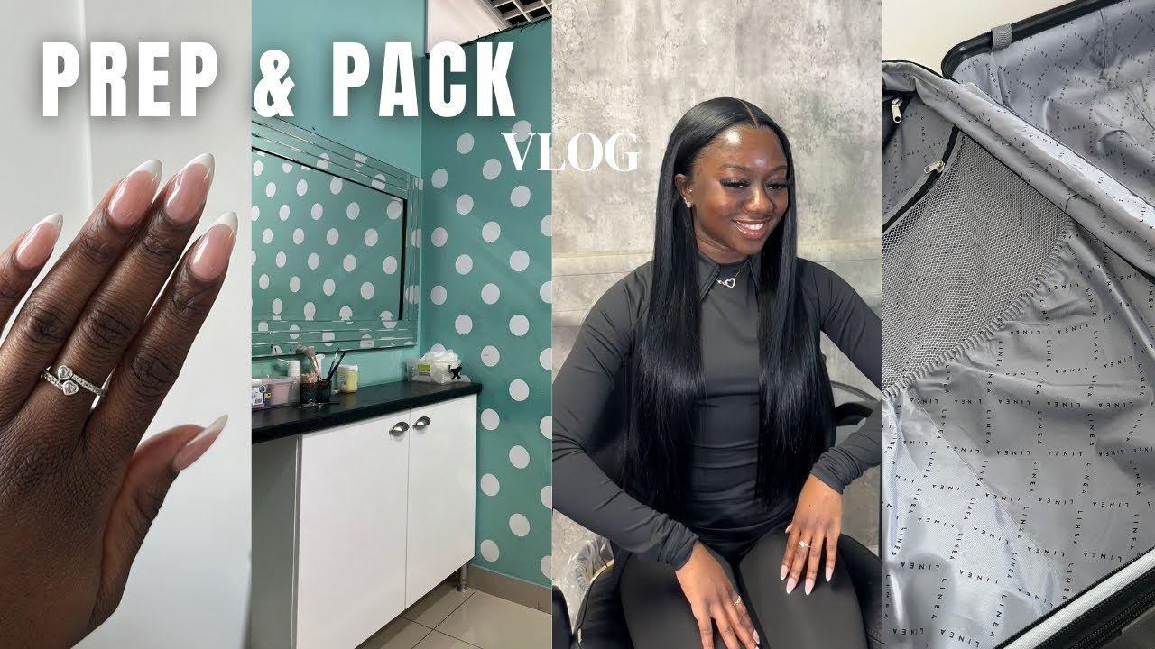 VLOG |  PREP & PACK WITH ME FOR MY SURPRISE BIRTHDAY BAECATION! NAILS, HAIR, LASHES, OUTFITS & MORE!