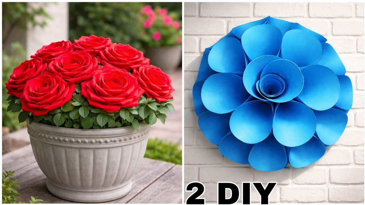 How To Make Beautiful Paper Flower | Diy Paper Flower Craft | Paper Flower making Step By Step