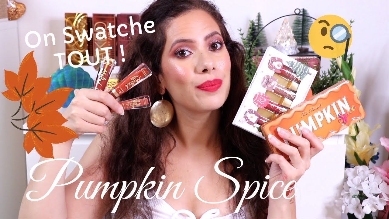 PUMPKIN SPICE PALETTE et Kit Minis Melted de Too Faced || 3 Looks et Swatches de TOUTES les Teintes