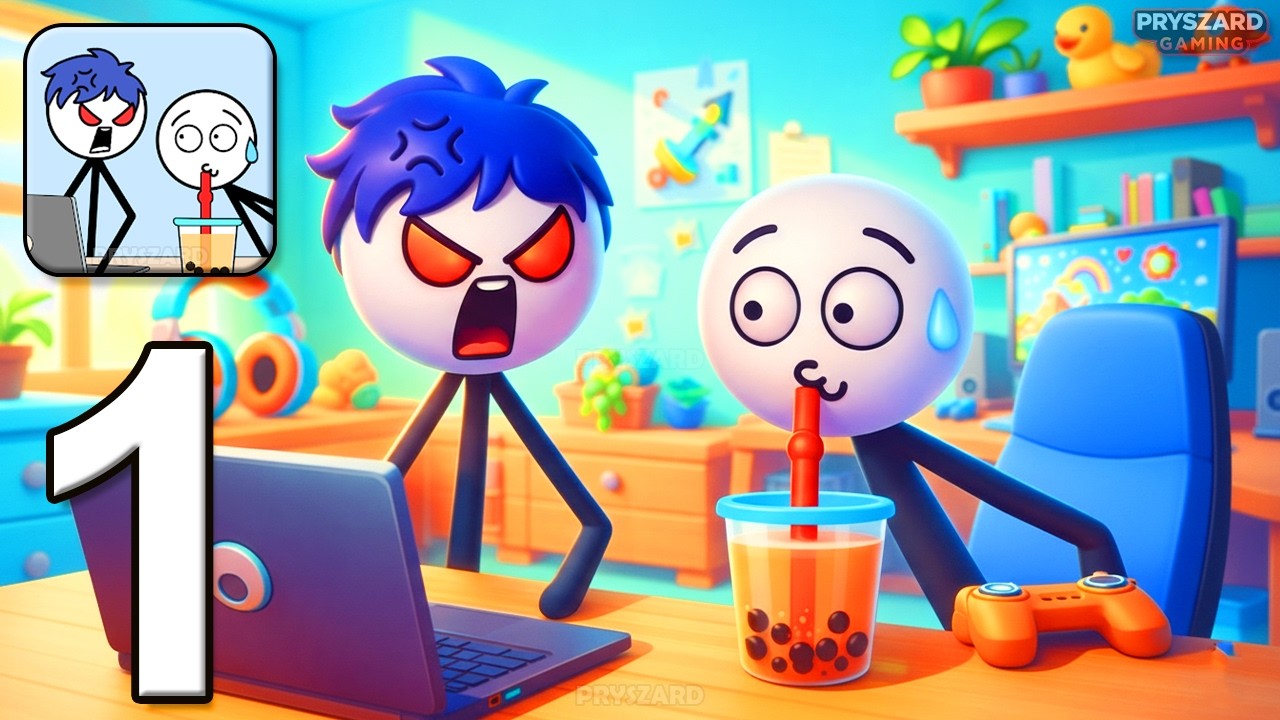 Tap Fighter: Don't Get Caught - Gameplay Walkthrough Part 1 - Stickman Troll Quest (iOS, Android)