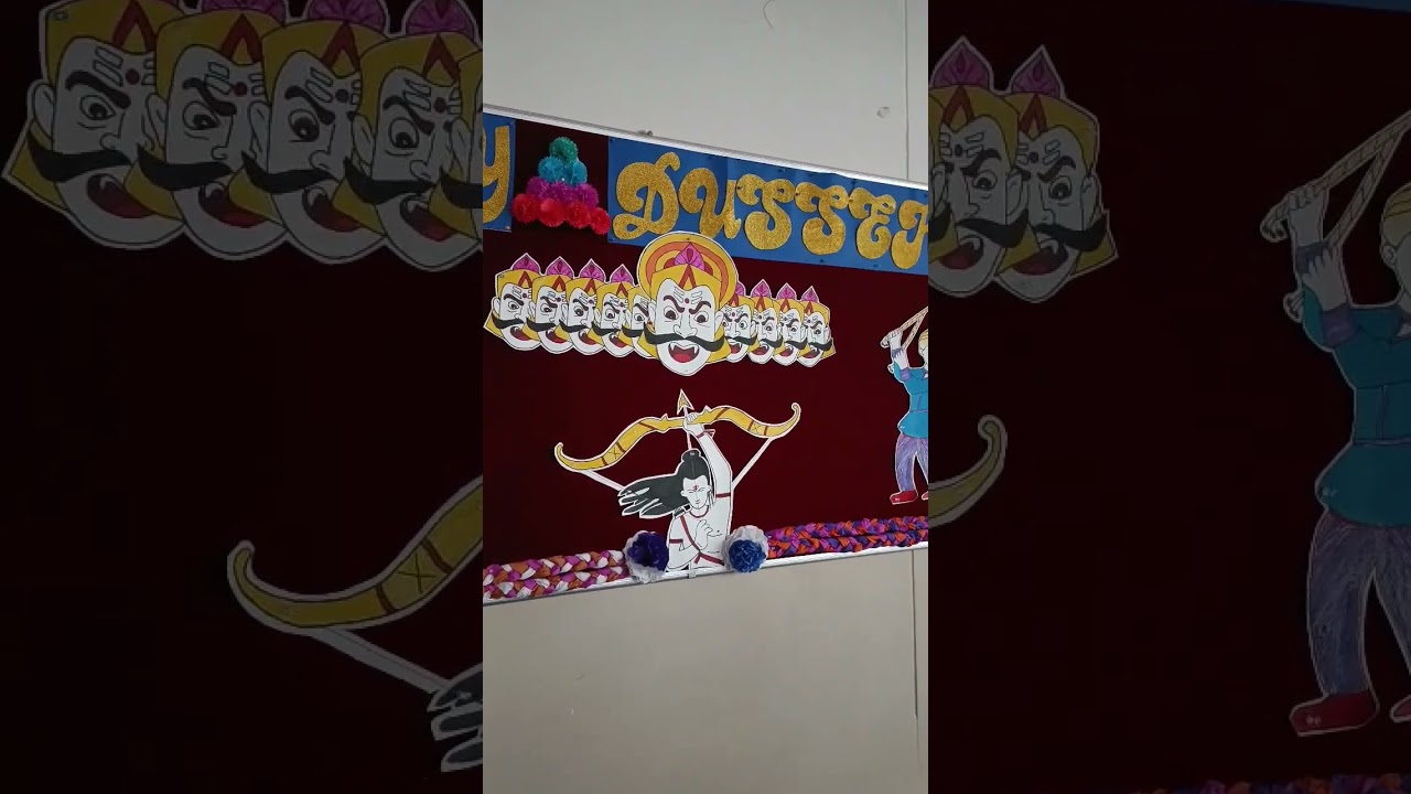 Happy Dussehra Pinboard decor #dussehra #pinboard #crafts#festival