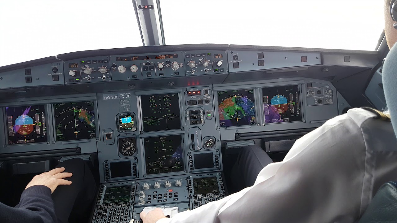 Airbus A319 Landing at Rainy Marseille Airport Runway 13L