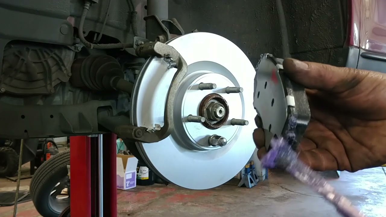 Front brake pad replacement 2013 Ford Edge brake rotor.