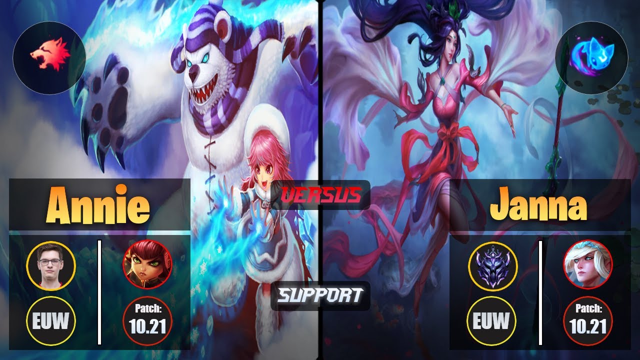 Mikyx ANNIE (Support) [Predator] VS JANNA - Diamond EUW Patch 10.21
