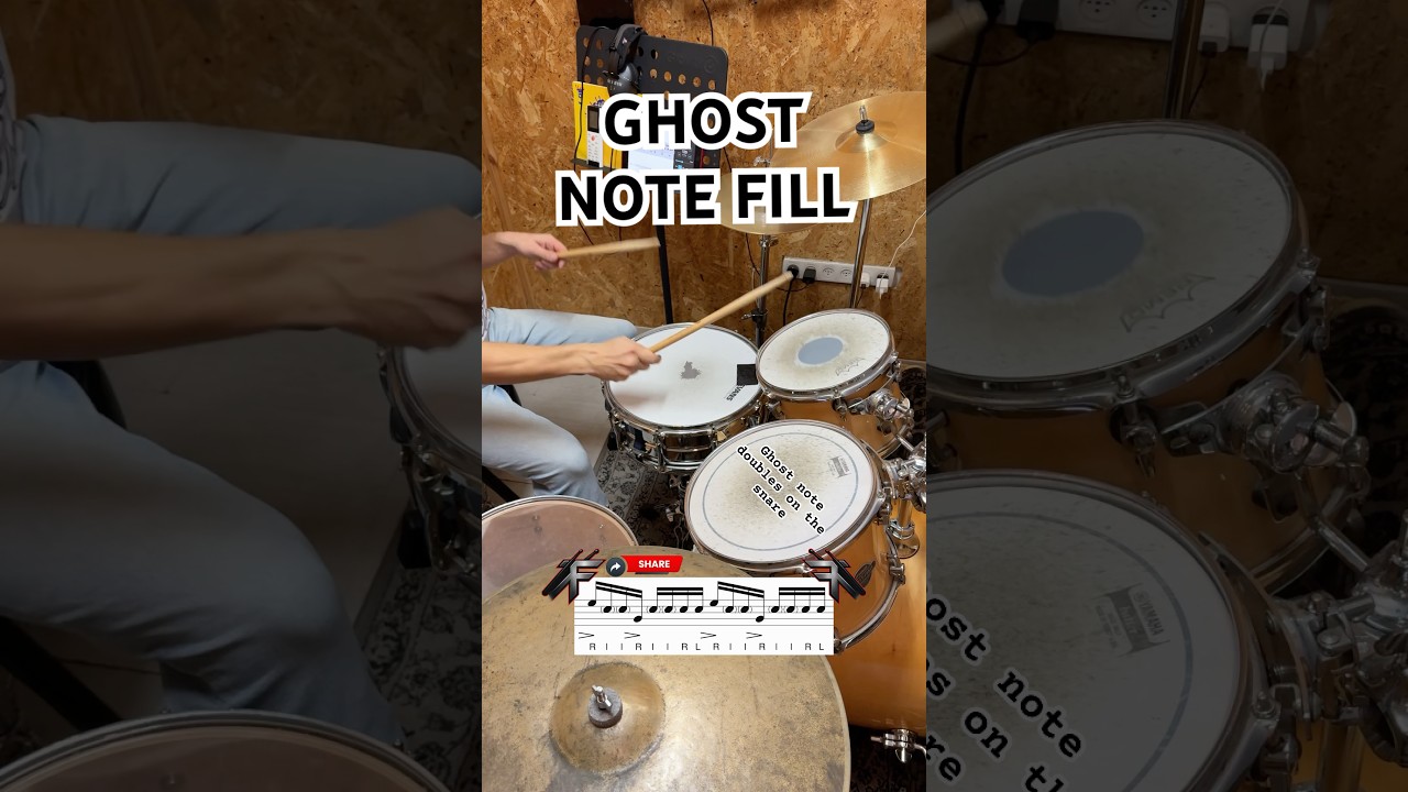 Ghost note drum fill 👻 Left hand doubles for next-level dynamics 