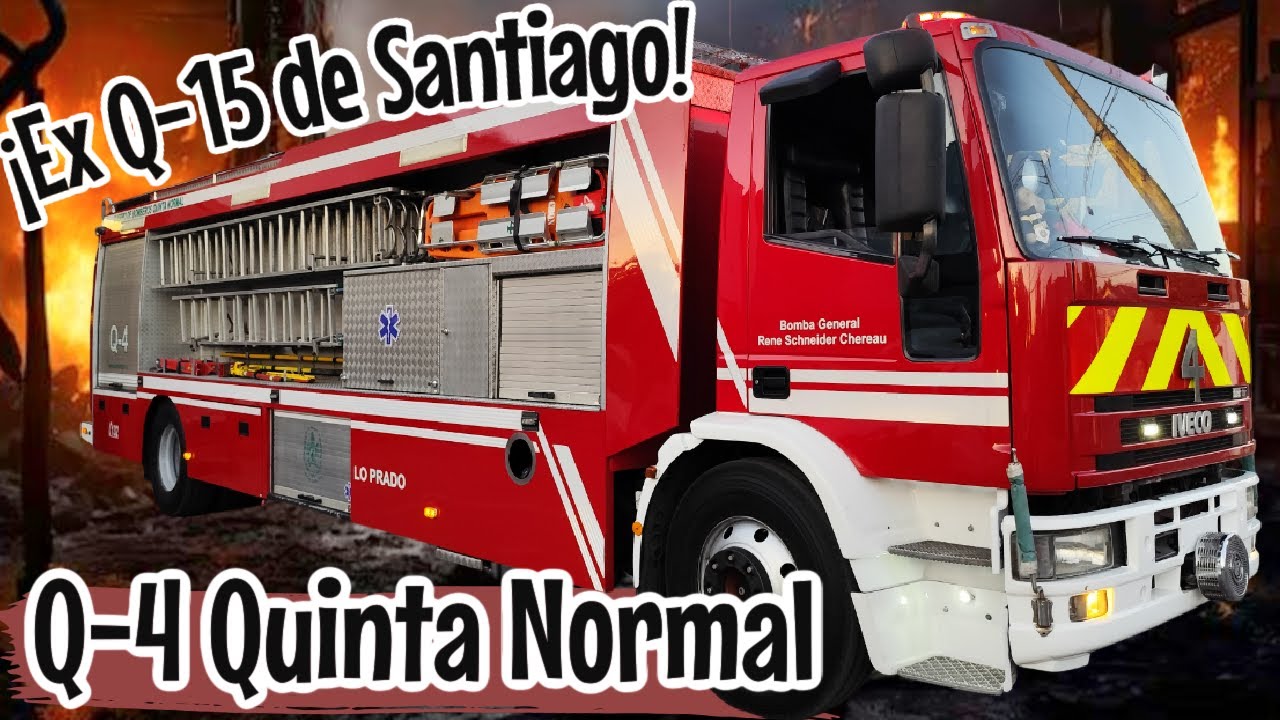 ¡el PORTAESCALAS IVECO-MAGIRUS de BOMBEROS de Quinta Normal!
