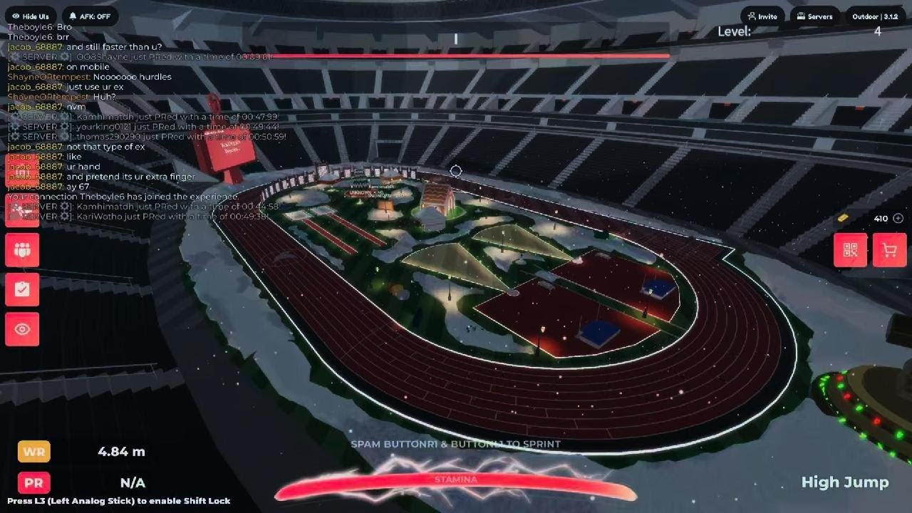 Playing track and field until I get my first aura