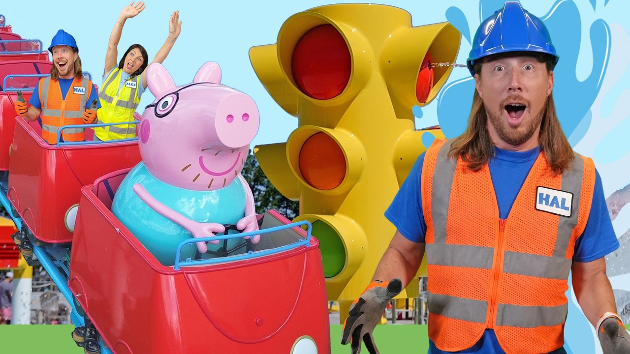 Rides and Slides with Handyman Hal | Amusement Park Fun!