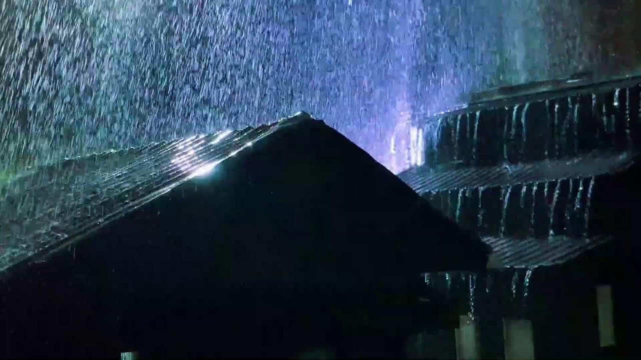 Beat stress by sleeping instantly with heavy rain&thunder most importantly on the tin roof at night