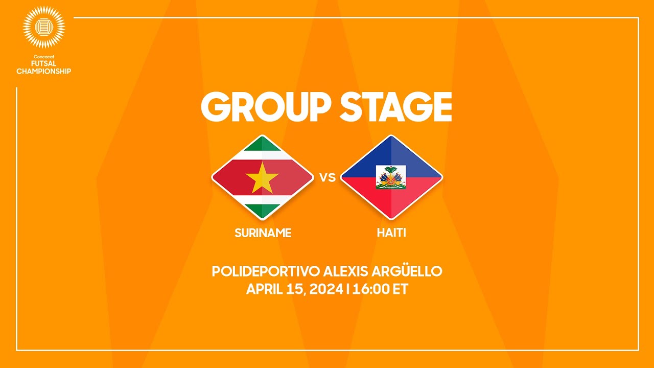 Suriname vs Haiti | 2024 Concacaf Futsal Championship