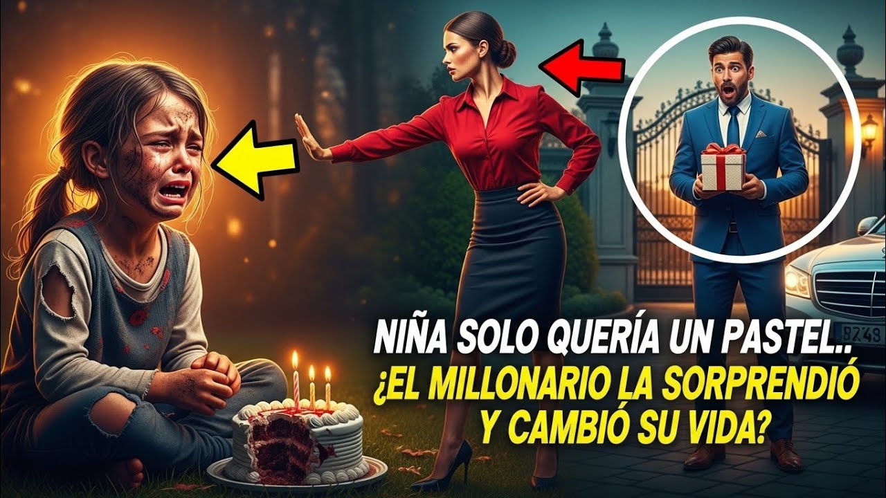Niña Solo Quería Un Pastel… ¡El Millonario La Sorprendió y Cambió Su Vida!