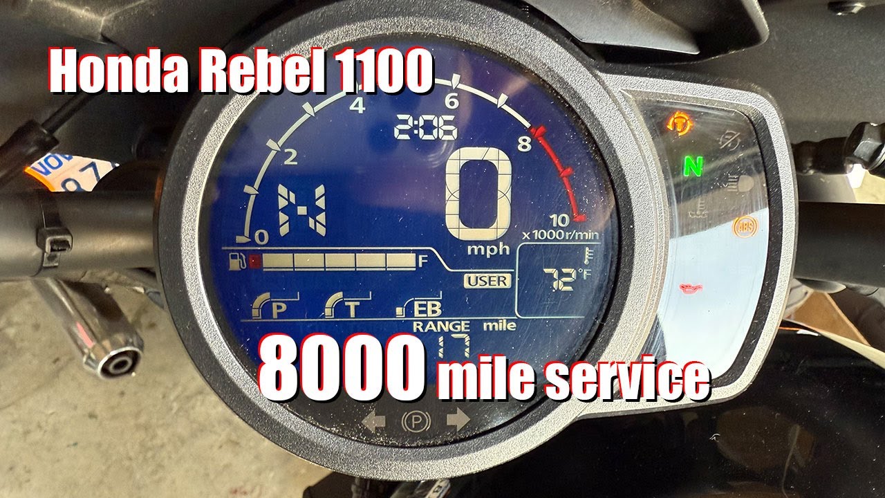 Honda Rebel 1100 8000 mile maintenance service