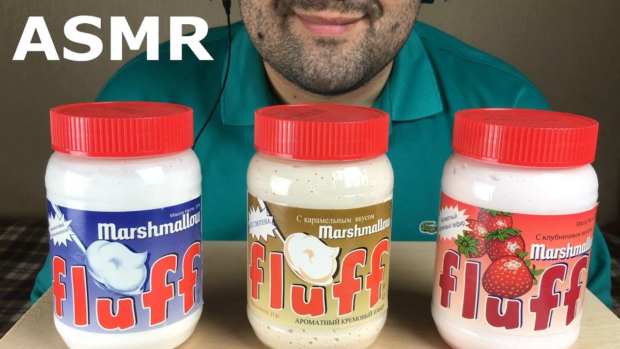 ASMR MARSHMALLOW FLUFF EATING (Soft Eating Sounds) Mukbang *NO TALKING*