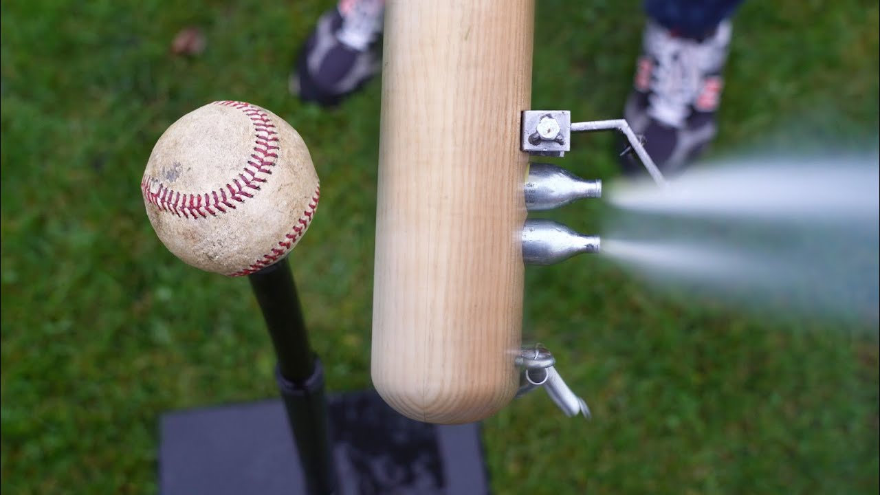 Supercharged Baseball Bat with CO2 Cartridges
