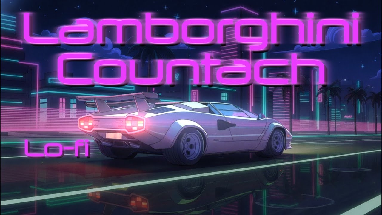 Lamborghini Countach – Vapor Turn | Lofi Synthwave Music | 80s Retrowave Study Beats