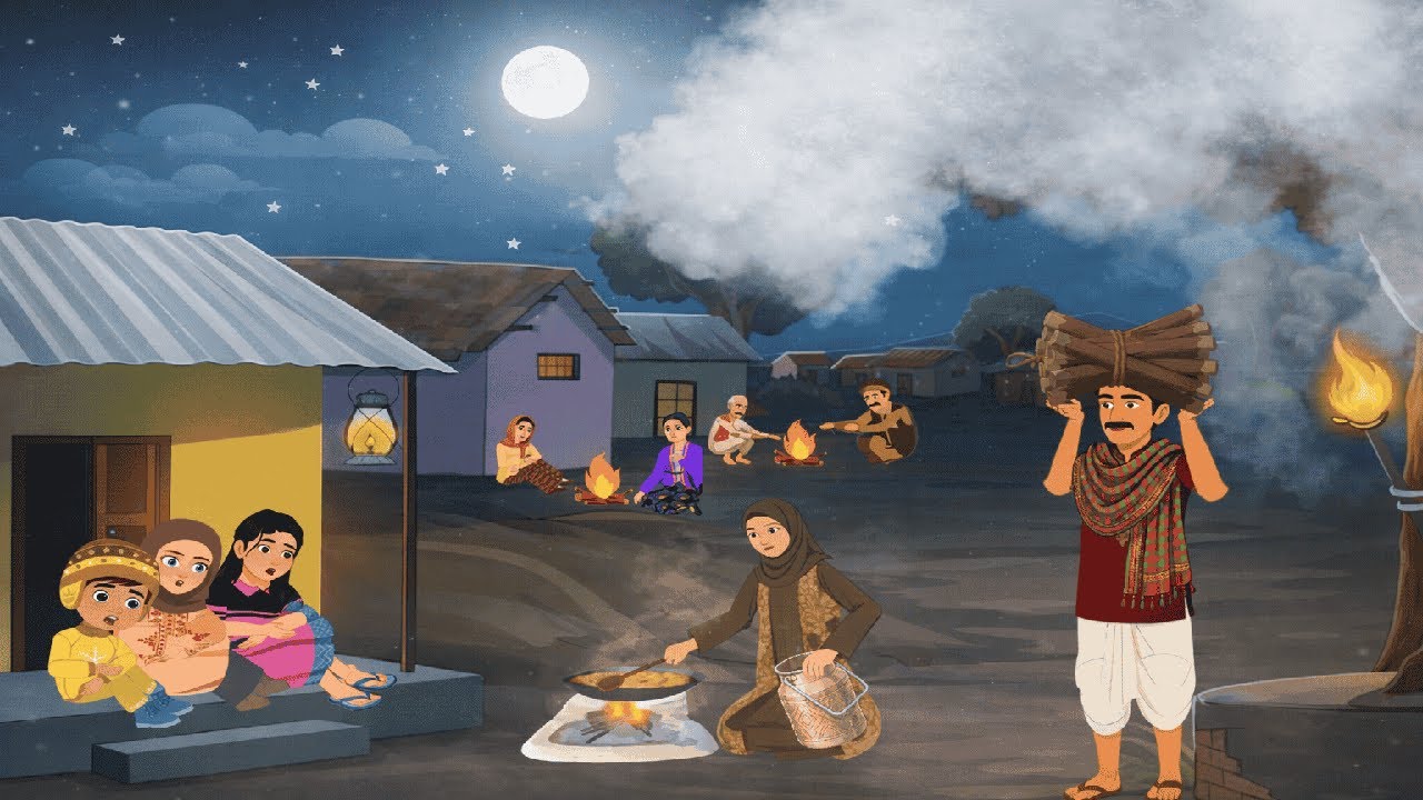 कड़ाके की ठंड में भूख और गरीबी से संघर्ष#hindikahanian #garibkikahaniya #cartoon stories