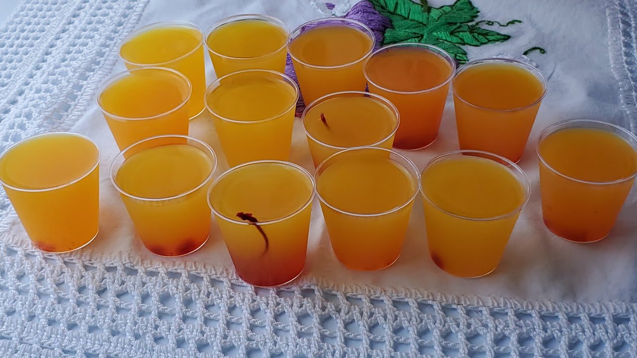 JELLO SHOTS O SHOTS DE GELATINA SABOR MANGONADA