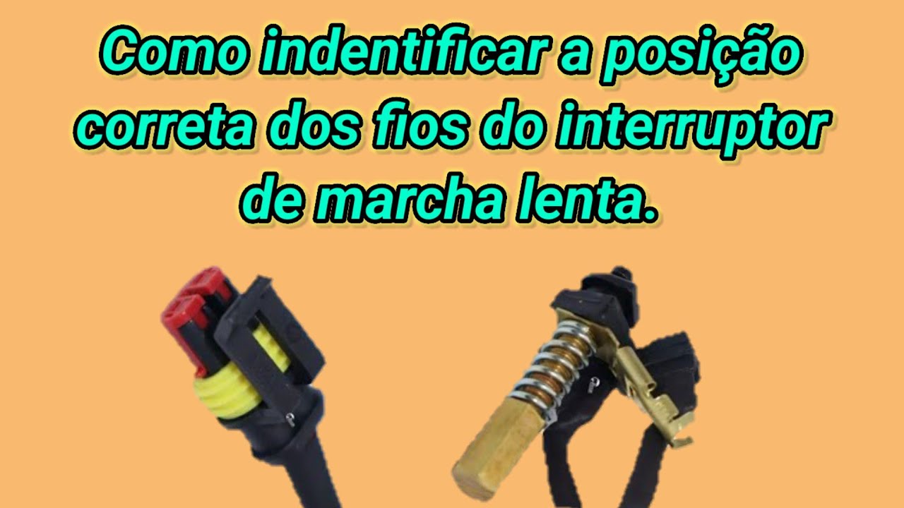 Como indentificar a posição correta dos fios do interruptor de marcha lenta.