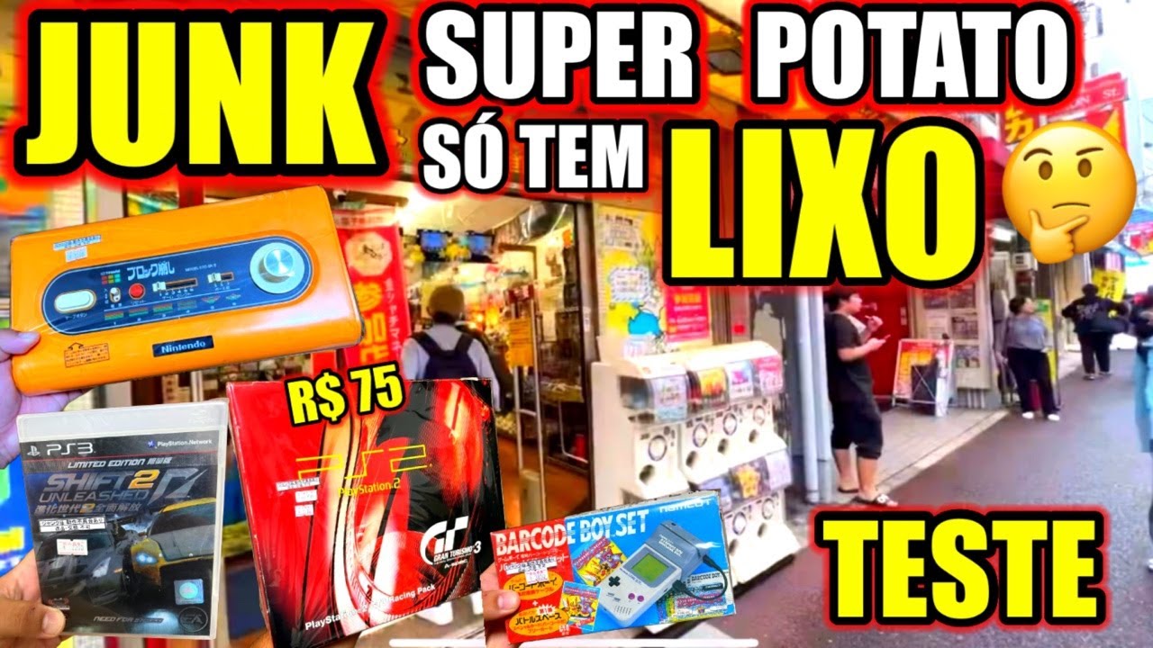AO VIVO DO JAP&Atilde;O ! TESTANDO  GAMES DO JUNK DA SUPER POTATO BRECH&Oacute; GAMER ,  DO JAP&Atilde;O