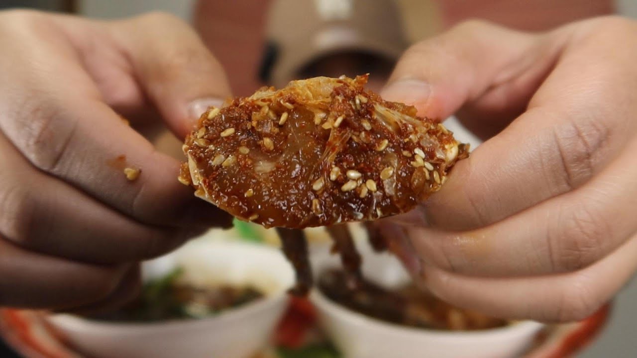 raw marinated crab and mayak eggs!