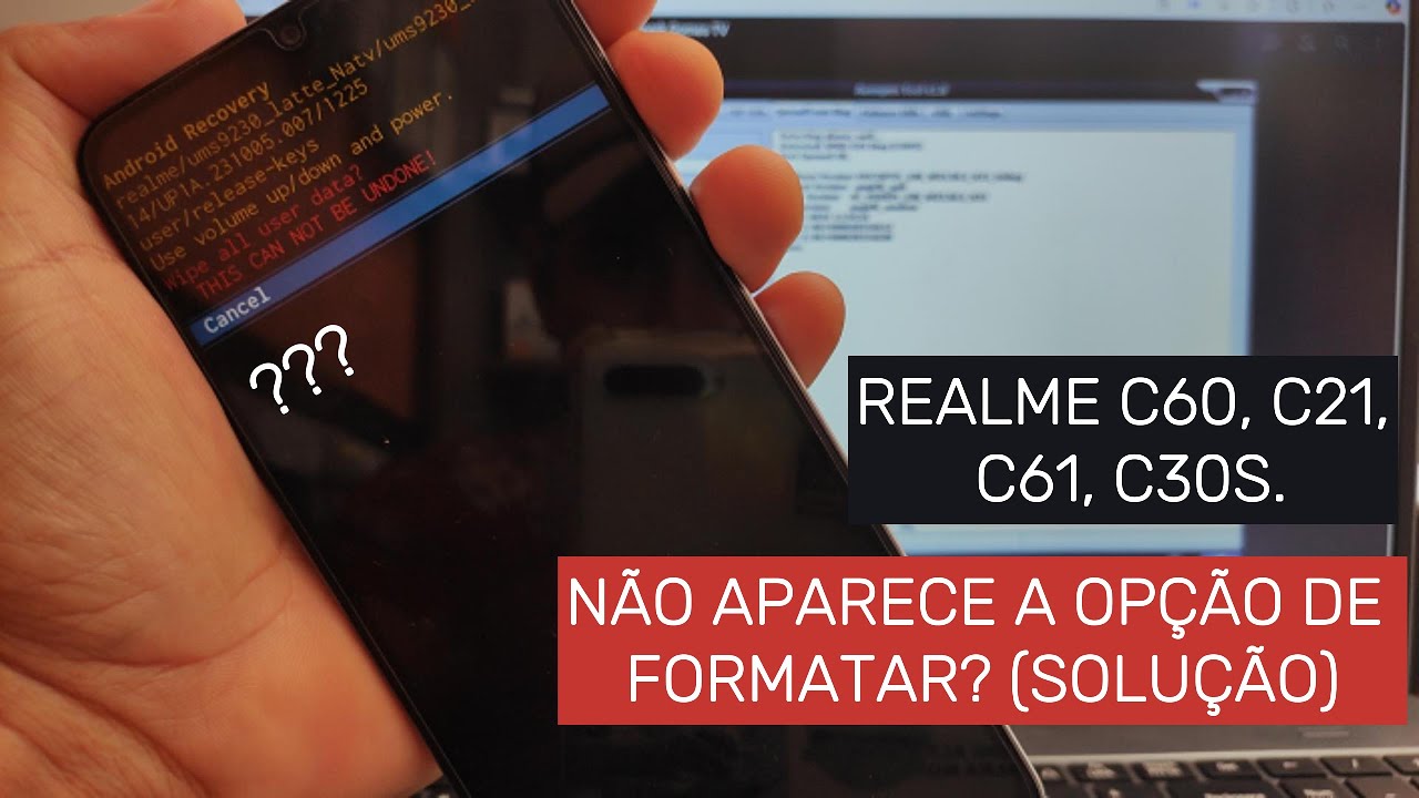 Como Formatar Aparelhos REALME quando não aparece a opção de resetar C60, C61, C21y, C21 Solução PC.