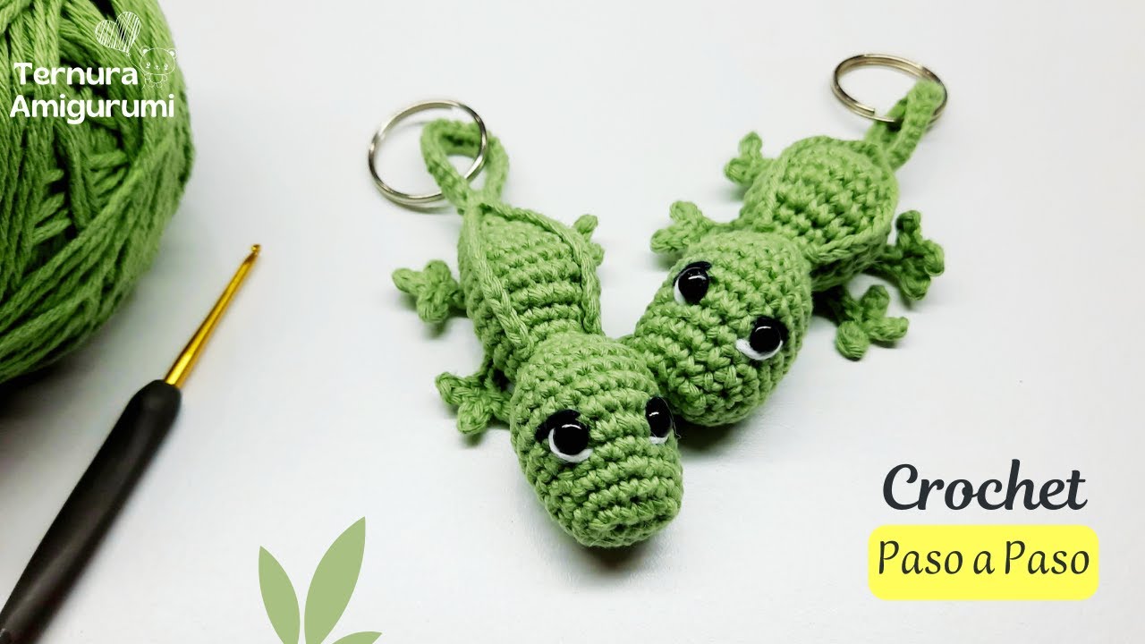 ¡Te Vas a Enamorar! ¡Increíble Llavero COCODRILO a CROCHET! 🐊 Fácil y Rápido