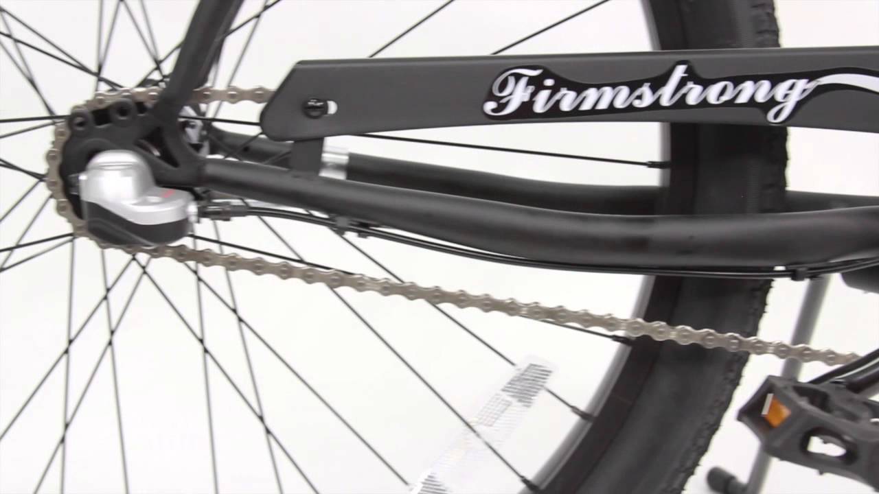 Firmstrong Bruiser 3 Speed Men's 26" Beach Cruiser Bike, Matte Black