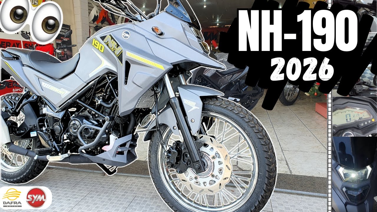 Afra/SYM NH-190 2026: цена, цвета, конкуренты, технические характеристики, звук двигателя, приборная