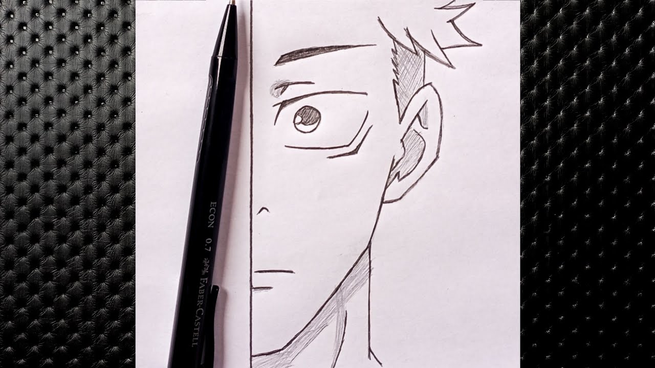 رسم انمي | كيفية رسم سوكونا  نصف الوجه خطوة بخطوة سهلة