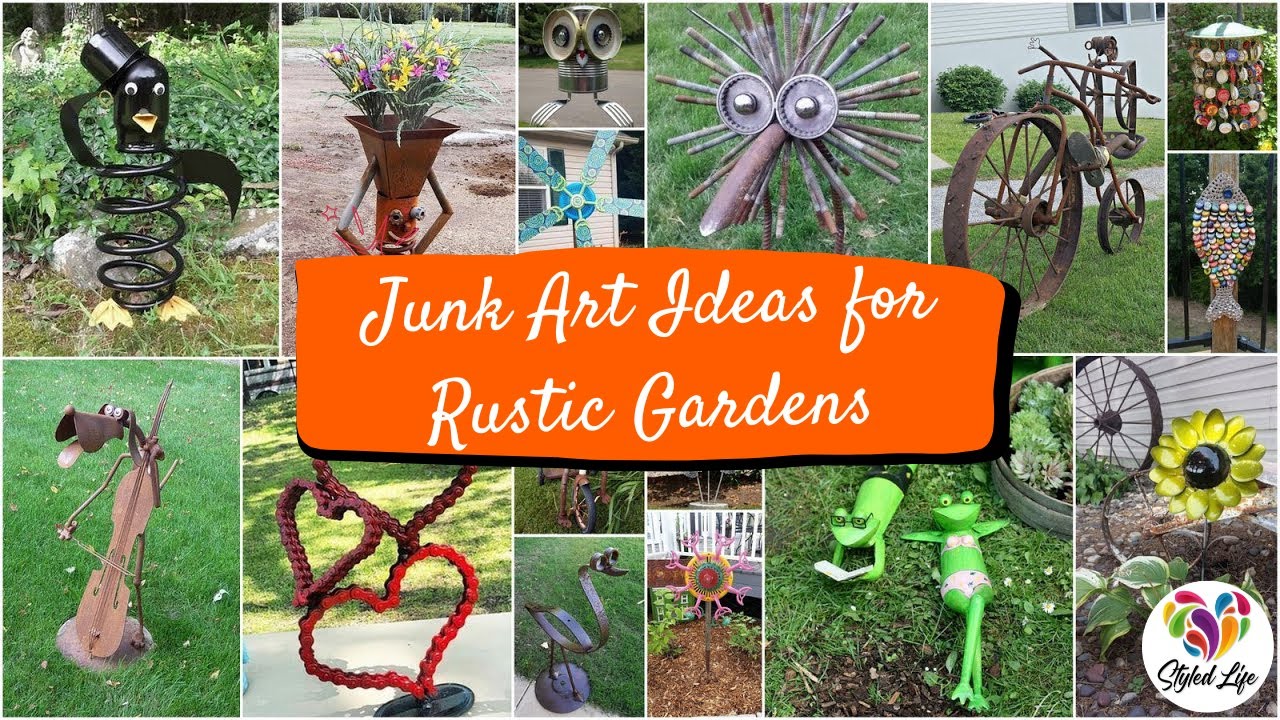 100+ Junk Art Ideas for Rustic Gardens | Decoration Inspirations for your space!