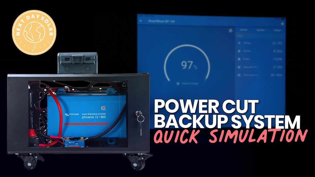 Power Cut Simulation & Rescue using - 100ah Power Cut Backup system