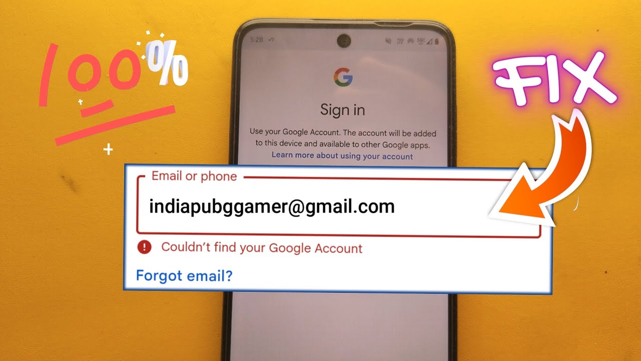 Couldn't Find Your Google Account How to Recover!!