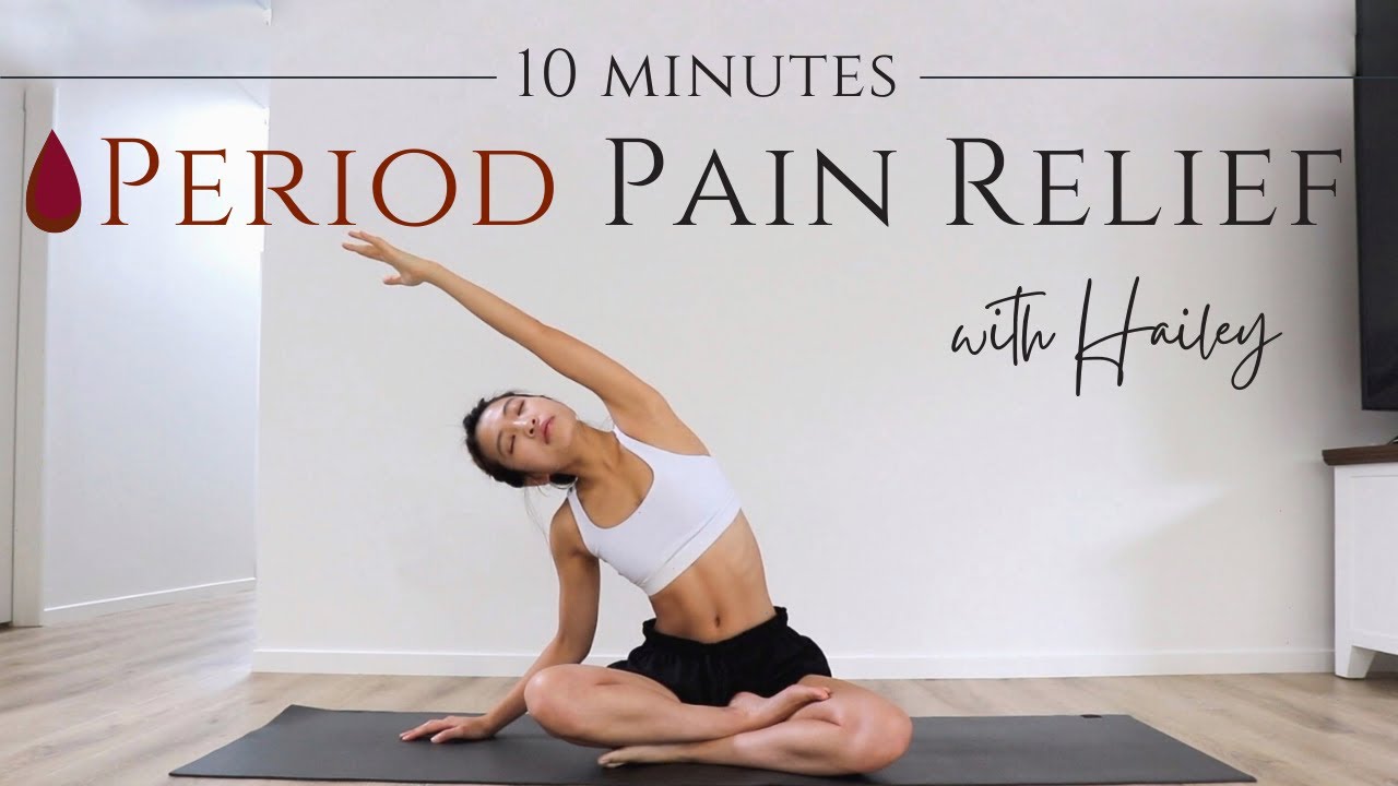 10min Period Pain Yoga l Quick stretches for cramps relief