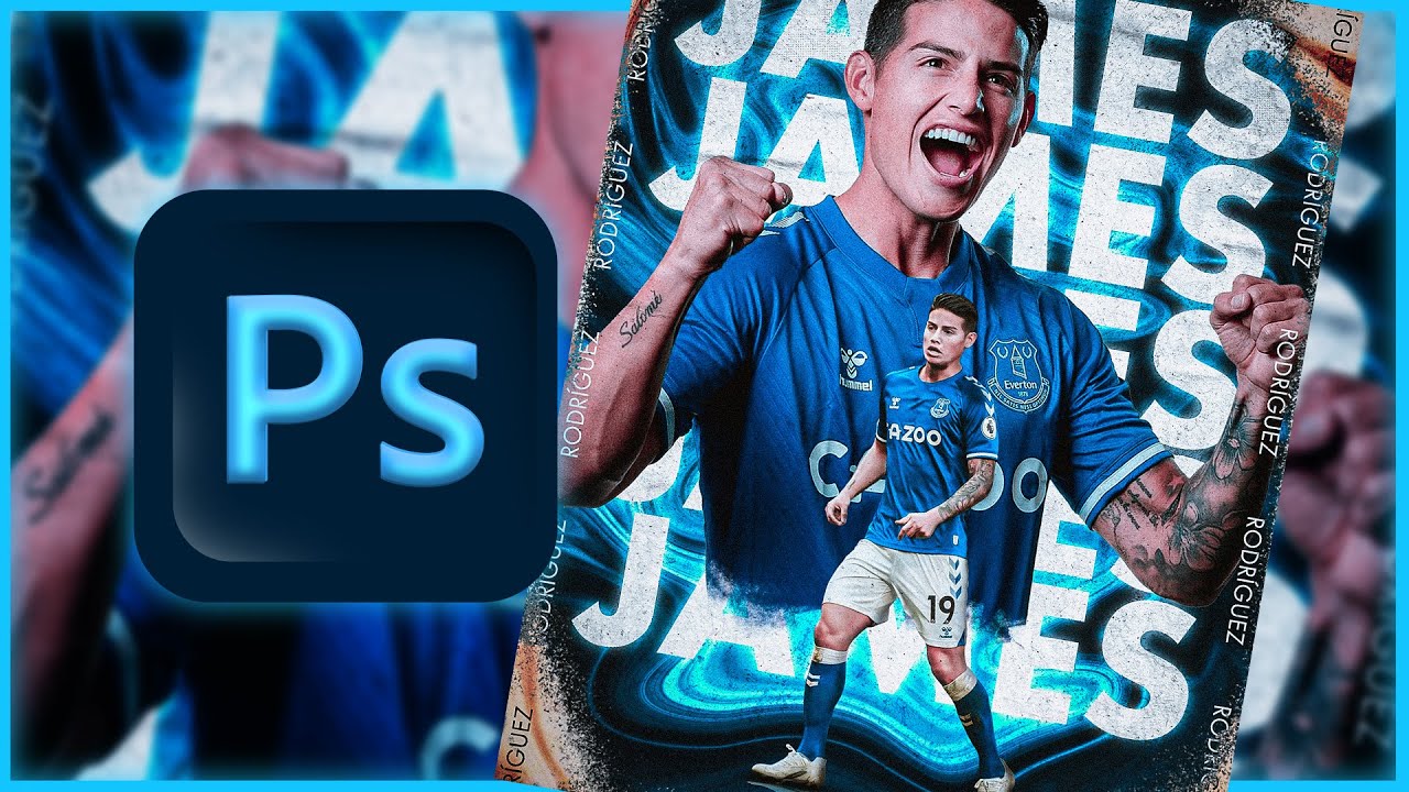 How to make a James football visual! - Abstract Football Poster Tutorial (Photoshop)