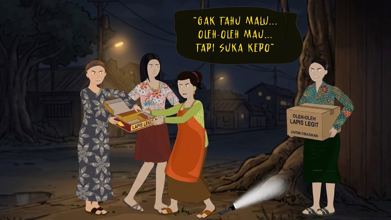 SUAMI KERJA DIKUNTIT, Pas Tahu Bawa Oleh-Oleh Tetangga Langsung Cari Muka || Kartun Animasi Drama
