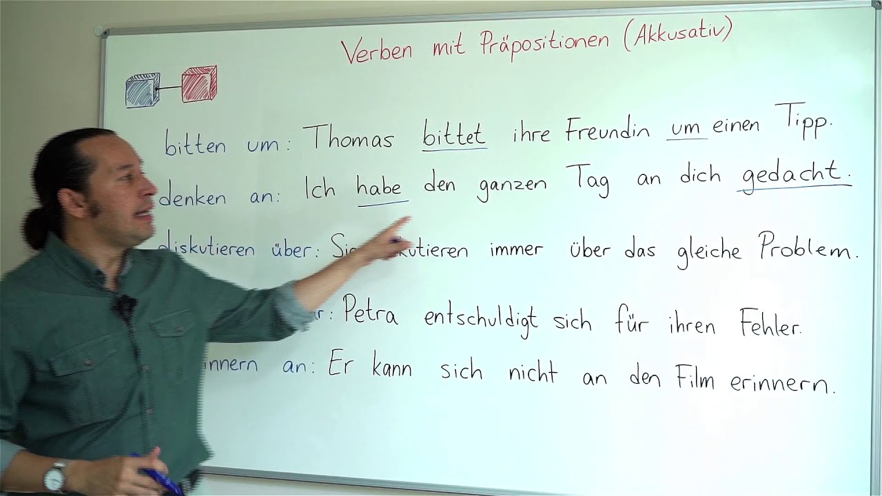 Almanca B1 Orta Seviye Ders - 59 Verben mit Präpositionen - Akkusativ - Almanca Fiillerin Edatları